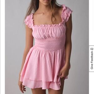 UO Rosie Smocked Tiered Ruffle Romper